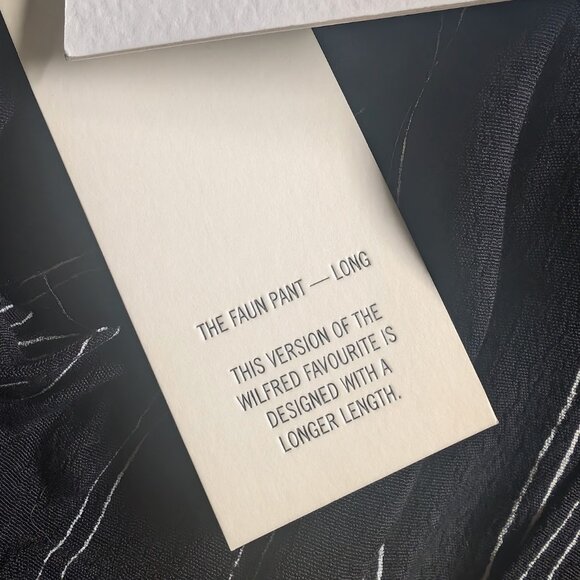 Aritzia Wilfred Faun Pants Crop Tall Small Striped Tie High Waisted Wide Leg NWT - Picture 6 of 8